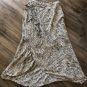 Cheetah midi wrap skirt